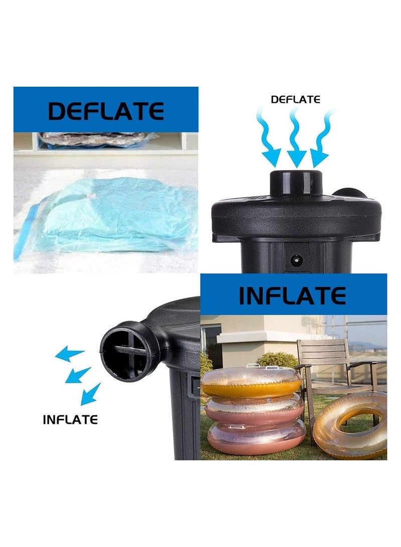 Electric Air Pump Portable Quick-Fill Air Pump with 3 Nozzles 220V AC/12V DC Perfect Inflator/Deflator Pumps (Dual-use power adapter) - Image 5